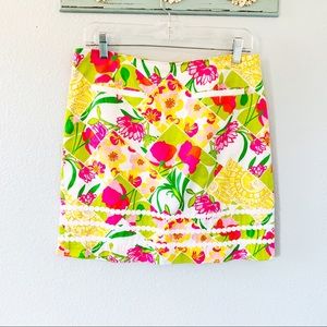 Lilly Pulitzer Mini Skirt with Eyelet Detail Sz 4